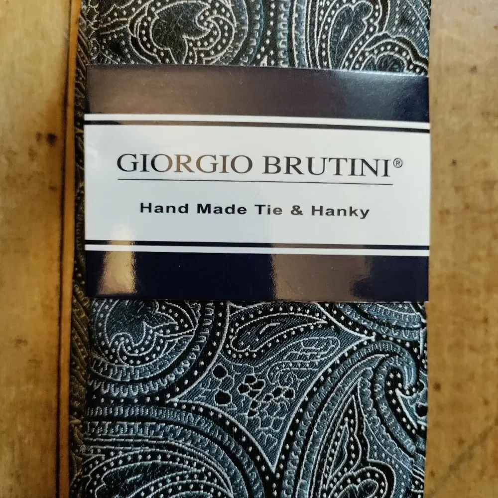 Georgio Brutini paisley tie hanky new office wedding spring easter formal gift